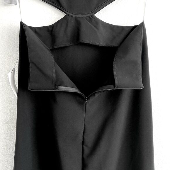 NWT LULUS ‘Conversation Piece’ Size M Black Maxi Dress Backless Cutouts USA Made - Picture 11 of 14